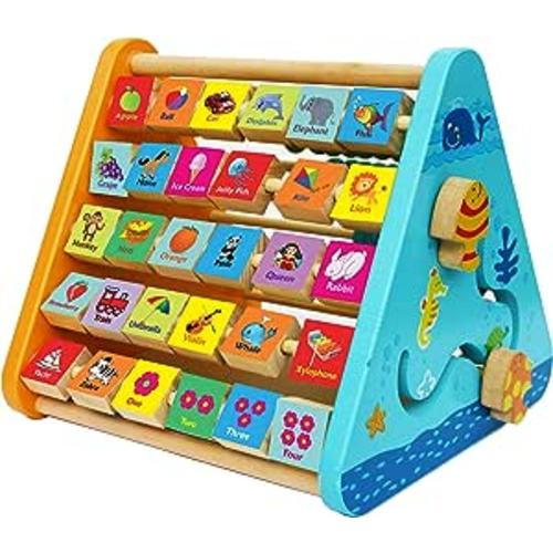 TOWO Activity Centre Triangle Toys - Activity Cube 5 in 1- Toys for Babies