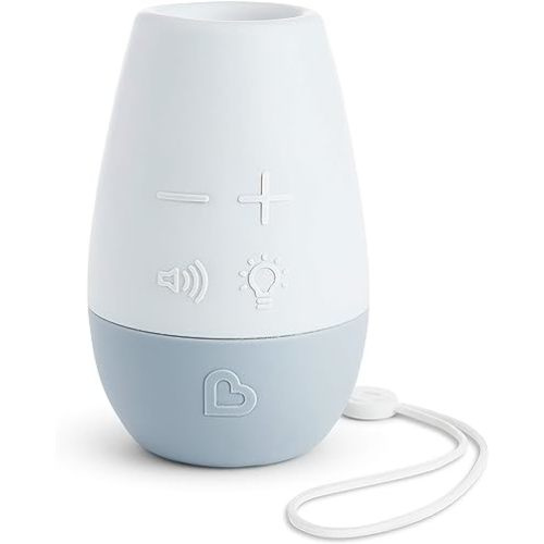 Munchkin Shhh… Baby Sleep Soother White Noise Sound Machine and Night Light, Portable for Travel, Blue