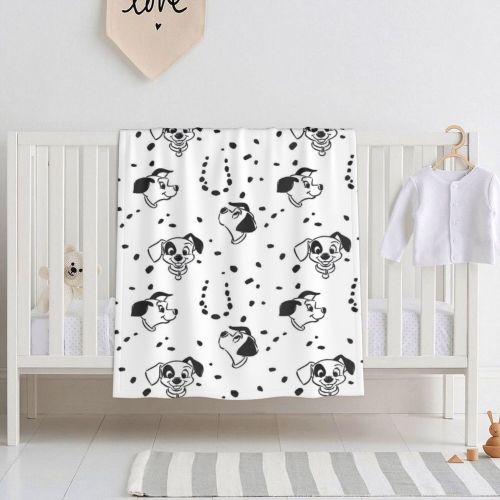 Dalmatians Cartoon Baby Blanket Cute Anime Super Soft Colorful Flannel Throw Blankets Bedding, Cozy Fleece Swaddling Blankets for Toddler Boys Girls Nursery 30x40 Inch