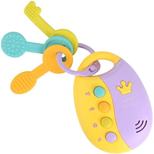 Baby Musical Smart Car Remote Key with Light and Sound,Early Educational Learning Teething Play Toys for Kids 12 Months and Up