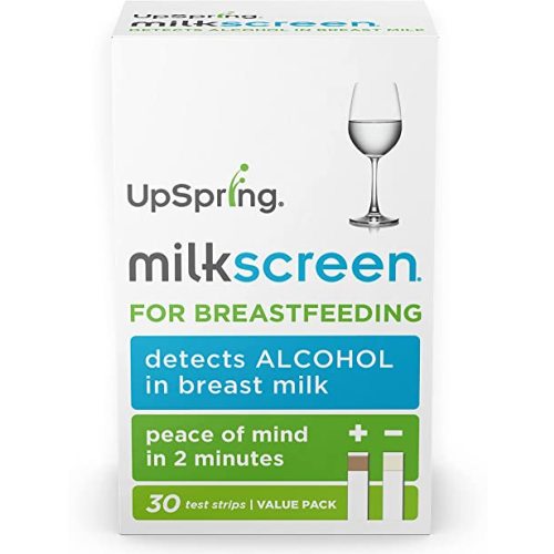 Upspring Milkscreen Test Strips to Detect Alcohol in Breast Milk - at-Home Test for Breastfeeding Moms, Simple Breast Milk Alcohol Dip Test with Accurate Results in 2 Minutes, 30 Test Strips… - 30 Count (Pack of 1)