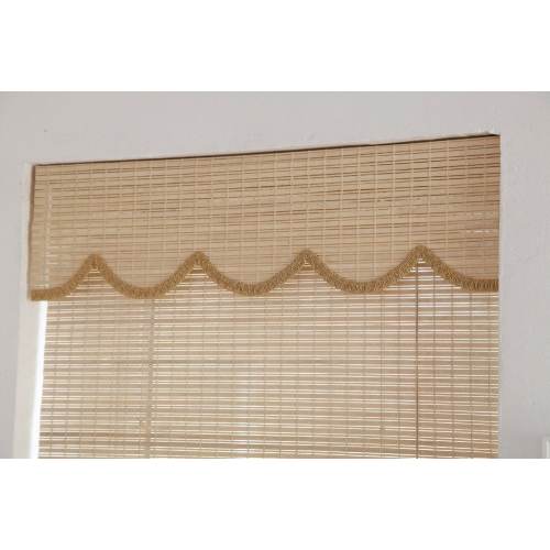 Bamboo Shades with Valance, Bamboo Fold Up Shades, Designer Window Treatment, Made to order Window Covering