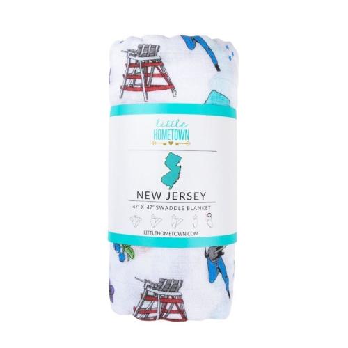 New Jersey Baby Muslin Swaddle Receiving Blanket Soft Bamboo Cotton Blend