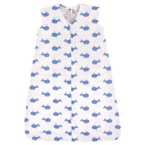 Hudson Baby Infant Boy Cotton Sleeveless Wearable Sleeping Bag, Sack, Blanket, Whale, 6-12 Months