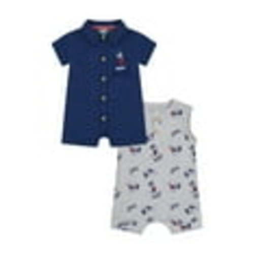 Disney Mickey Mouse Rompers - 2 Pack, Sizes 6-9 Months