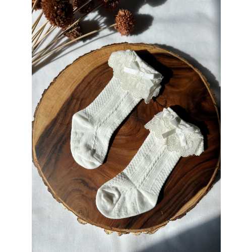 Double Layered Lace Knee High Socks l Baby girl knee high socks