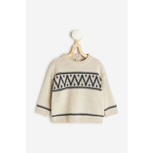 Jacquard-knit Merino Wool Sweater