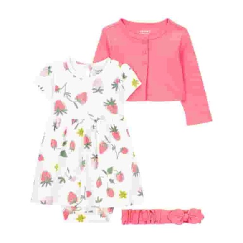 Carter's Child of Mine Baby Girl Dress Set, 3-Piece, Sizes Newborn-24 Months