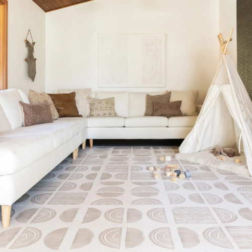 House of Noa Little Nomad Play Mat l Ada - Pebble, 4X6