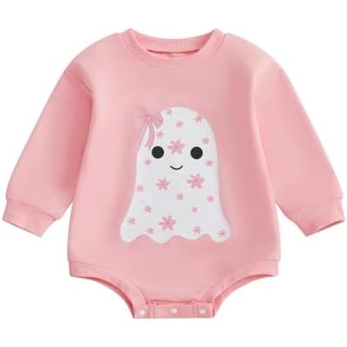 My First Halloween Baby Girl Outfit Newborn Spooky Sweatshirt Romper Long Sleeve Bubble Jumpsuit Sweater Clothes