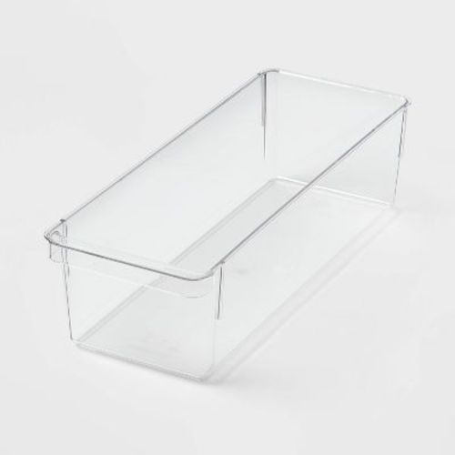 Medium Narrow Fridge And Pantry Organizer Bin - Brightroom™: Clear Bpa-free Kitchen Storage, Freezer-safe, 14.5"x5.5"