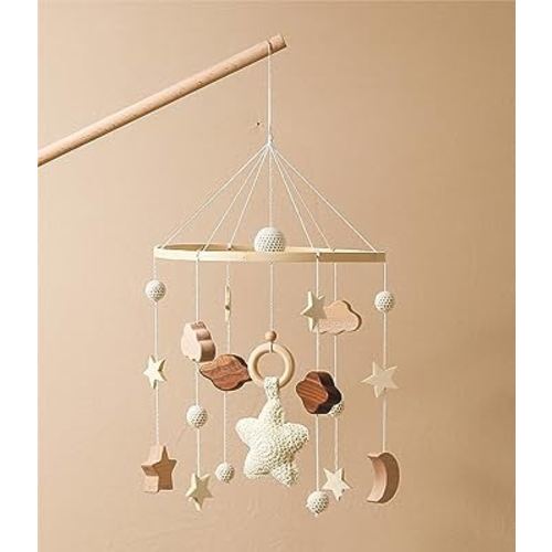 Starry Sky Mobile for Crib, Handmade Nursery Mobile, Baby Bedroom Hanging Decoration Toy