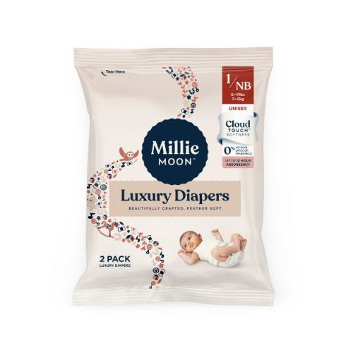 Millie Moon Millie Moon Disposable Diapers Sample Pack - Size 1 - 2ct