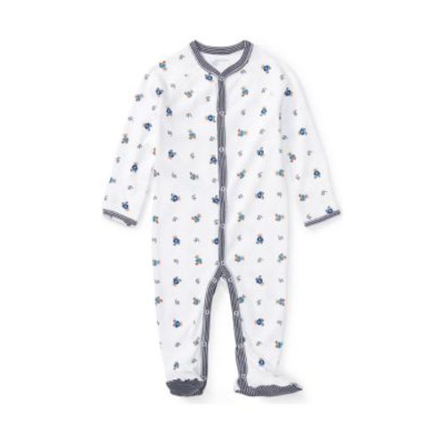 Baby Boys Bear Print Cotton Coverall