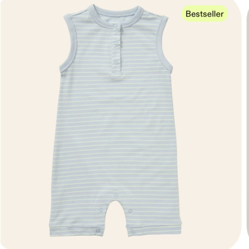 Printed Henley Romper – Young Days