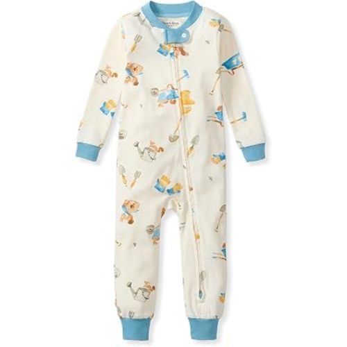 Burt's Bees Baby Unisex Footless Sleeper Pajama, 1-Pc Zip-Up Footie Pajama