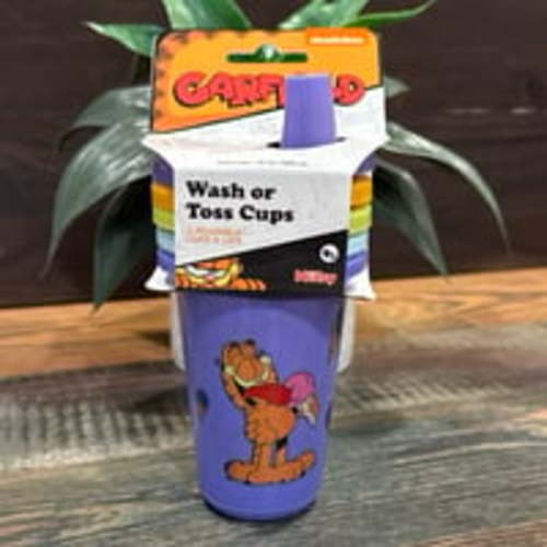 Nuby Nickelodeon Garfield Wash or Toss Sippy Cups