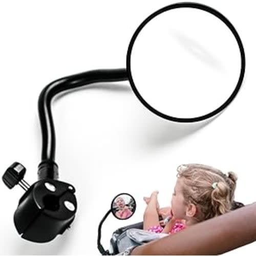 Amazon.com: Pramglam Looky Lou Stroller Mirror - See Your Baby's Face on Stroller Walks. Stroller Accessories to Connect & Engage with Baby or Toddler in Pram or Jogging Stroller. Universal Stroller Attachment. : Baby
