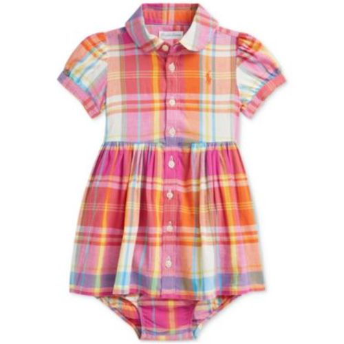 Baby Girls Cotton Madras Shirtdress