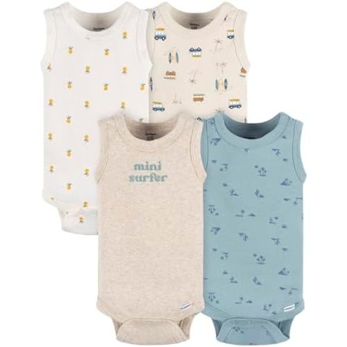 Gerber Baby Boys' Multi-pack Sleeveless Onesies Bodysuit