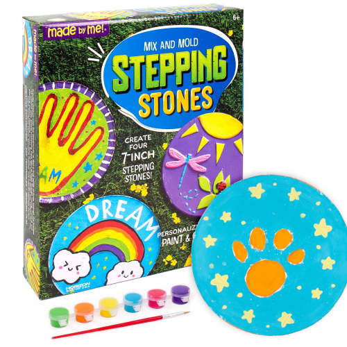 Made By Me Mix and Mold Stepping Stone Kit for Kids Ages 6 Plus Create Personal 7-Inch Stones
