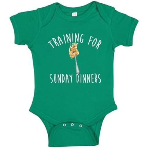 Training for Sunday Dinners Pasta Baby One Piece Bodysuit Or Toddler Shirt Cute Spaghetti Italian Baby Gift