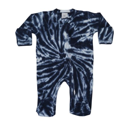 Baby Tie Dye Two-Way Zipper Footie - Liam
