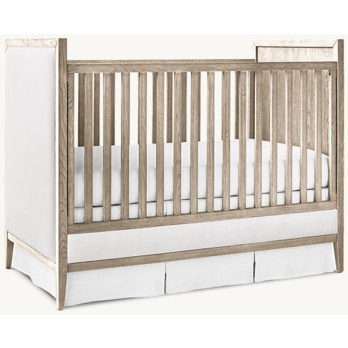 Jeune French Contemporary Upholstered Panel Crib | RH Baby & Child