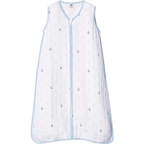 Hudson Baby Unisex BabyMuslin Cotton Sleeveless Wearable Sleeping Bag, Sack, Blanket