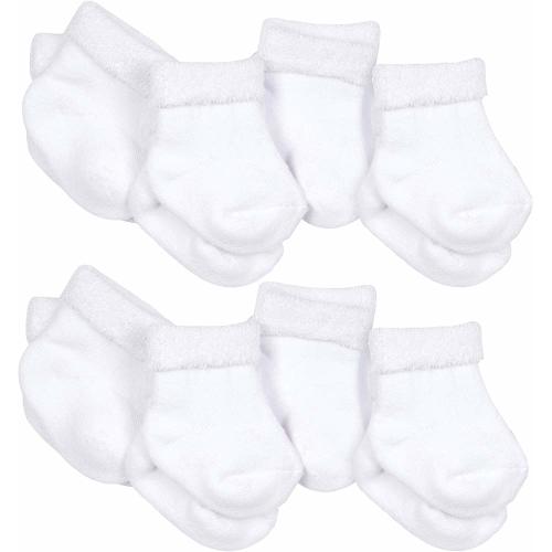 Baby 8-Pair Organic Wiggle-Proof Sock