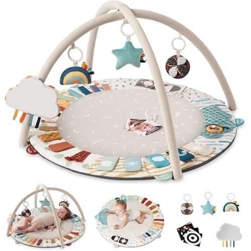 Blissful Diary Baby Play Gym, 5 Development Zones Activity Tummy Time Mat