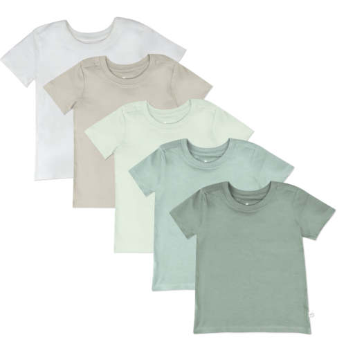 (3-6 month size) 5-Pack Organic Cotton Short Sleeve T-Shirts | Honest Baby Clothing