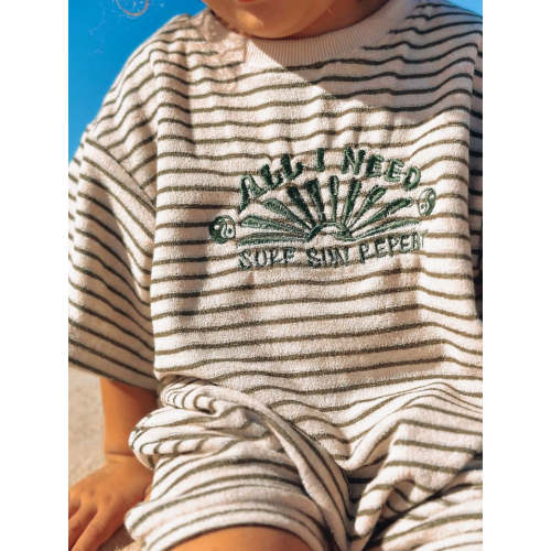 Surf sun repeat Towel lazy jumpsuit - Khaki