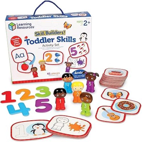 Learning Resources Skill Builders! Toddler Skills - Toddler Learning Materials, Homeschool Preschool Supplies, Teaching Cards for Toddlers,Back to School, Ages 2+,41 Piece Set