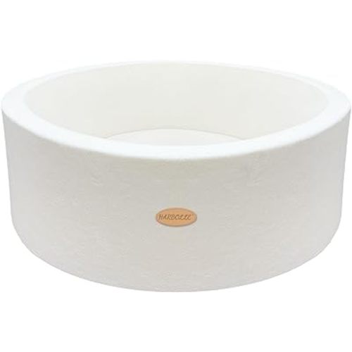 35.4" Soft Fleece Ball Pit & Playpen for Toddlers & Babies, Indoor/Outdoor Kids Foam Play Center, for Boys & Girls, White