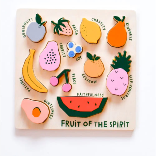 Catholic Fruit Of The Spirit Wooden Puzzle