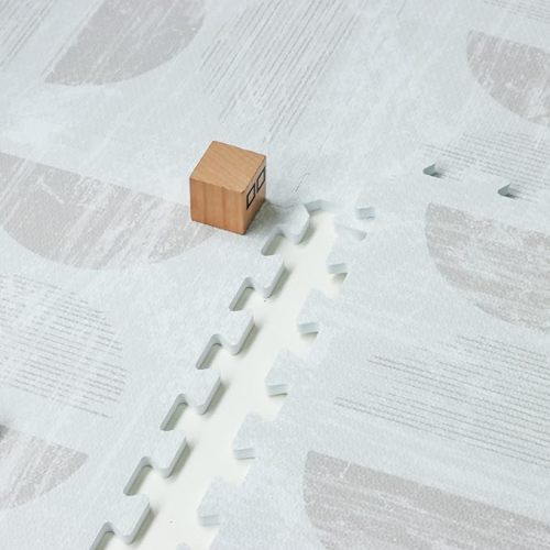 Valioza Premium Playmats, Non-Toxic, Eco-Friendly, EVA Foam Playmat, Large & Thick, 5.5ft x 3.7ft, (5.5ft x 3.7ft, Reflections - Almond Frost)