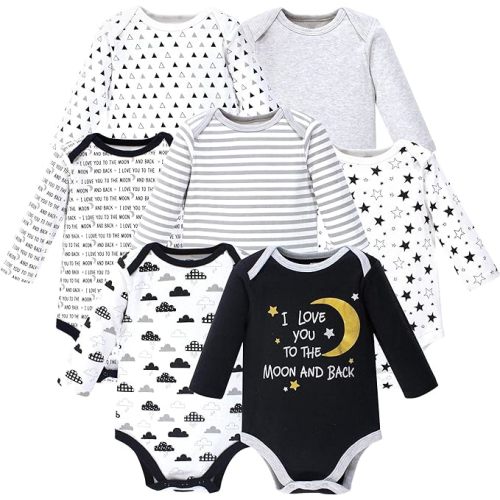 Hudson Baby unisex-baby Cotton Long-sleeve Bodysuits