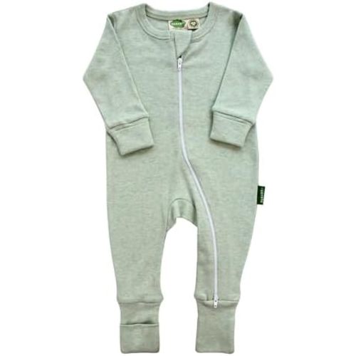 PARADE Organic Snuggle Soft Melange '2-Way' Zipper Romper