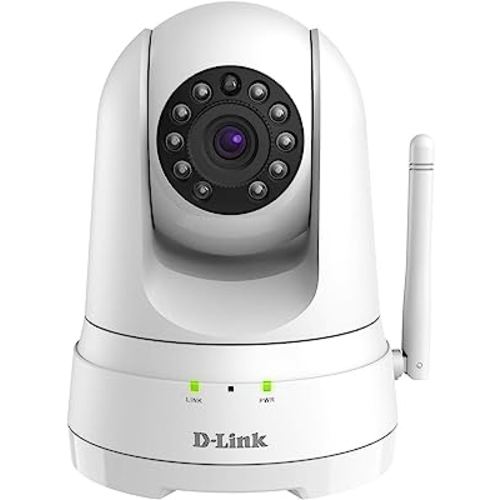 D-Link Indoor Full HD WiFi Security Camera, 2 Way Audio, Pan Tilt Zoom 1080P, Motion Detection, Night Vision, MicroSD & Cloud Recording, Works with Alexa and Google Assistant (DCS-8525LH-US) (Renewed)