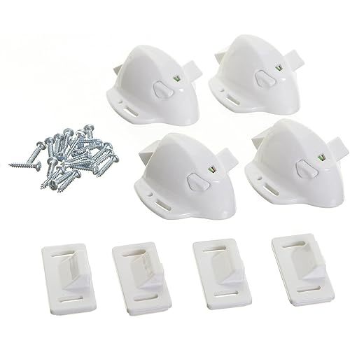 Dreambaby Adhesive Magnetic Cabinet Locks (4 Locks, 0 Key)