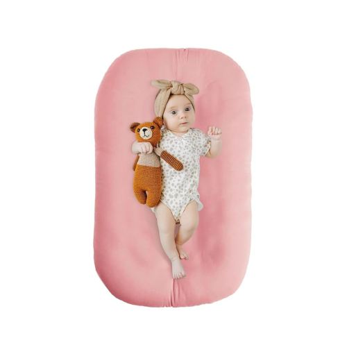 Baby Lounger - Baby Lounger for Newborn, Breathable & Soft Baby Nest Cover Co Sleeping for Baby 0-12 Months, Baby Essentials Gifts, Portable Infant Lounger, Baby Snuggle Lounger Me(Petal)