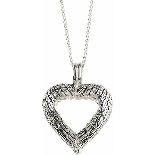 Angel Wings Ring Holder Bereavement Memorial Silver Plated 18 inch Pendant Necklace