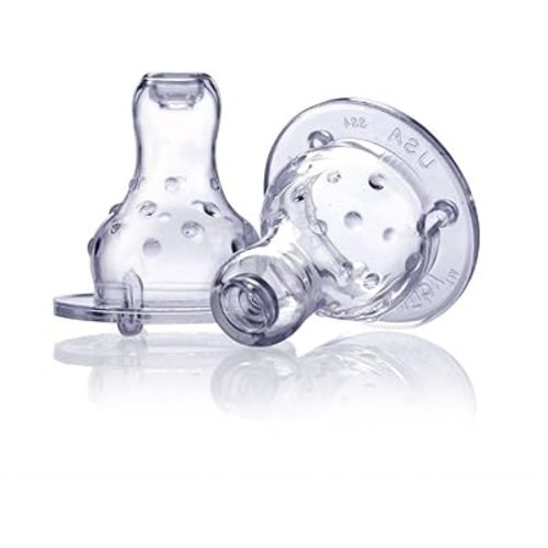Nuby 6-Pack Standard Neck Vari-Flo Non-Drip Silicone Nipples
