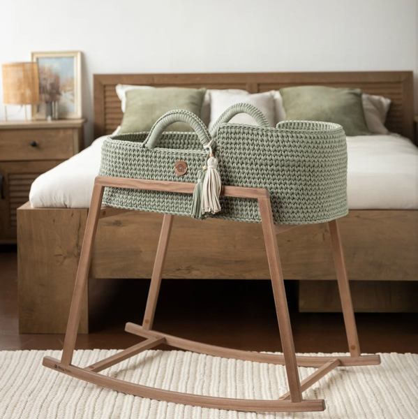 XL Moses Basket with Straight Hood | Anzy Home