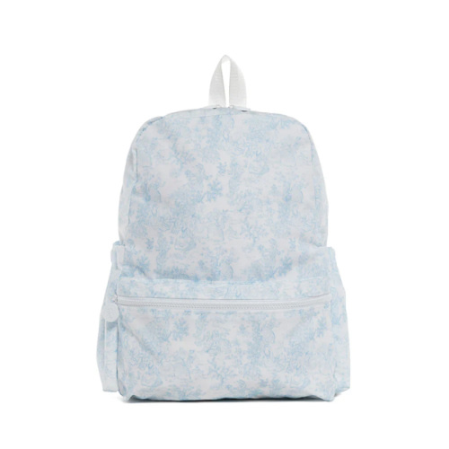 Backpacker- blue bunny toile