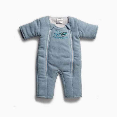 Baby Merlin's Magic Sleepsuit Microfleece Swaddle Transition Product - Blue, 3-6 Months