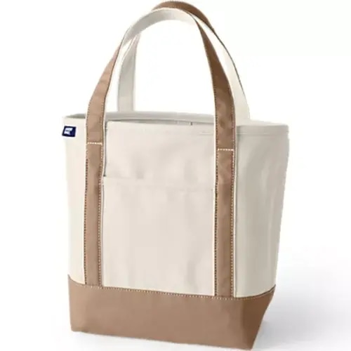 Medium 5 Pocket Open Top Canvas Tote Bag | Lands' End