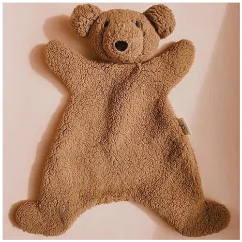 Teddy Bear | Lamb Lovey Comforter Toy for Babies, Snuggle Toy Baby Girl & Boy, Nursery Soft Little Lovie for Newborns and up, Cuddly Plush Security Blanket Toy Infants 0-6 Months, 12inch (Brown Bear)