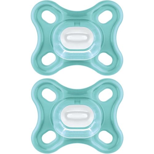 MAM Comfort Baby Pacifier, 100% Lightweight Silicone, Sterilizer Case, Unisex, 0-3 Months (Pack of 2)